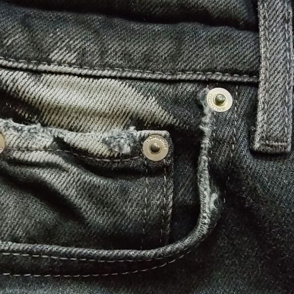 Zara Bleached Jeans Distressed Denim Gray Slim Fit Mid Rise US 4 BNWT - Picture 9 of 10